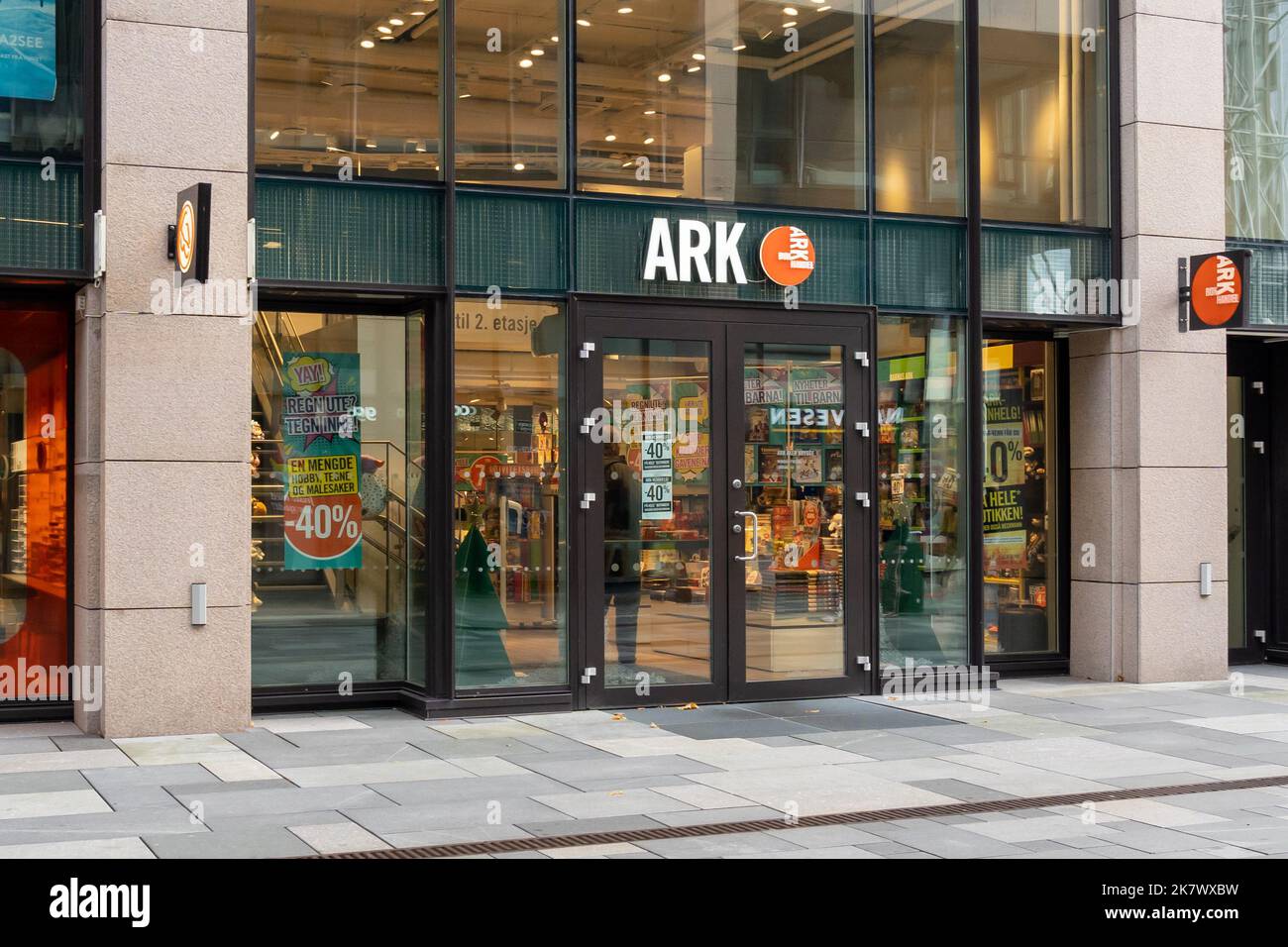 Oslo, Norway - October 15, 2022: An ARK bookstore in Oslo, Norway. Stock Photo