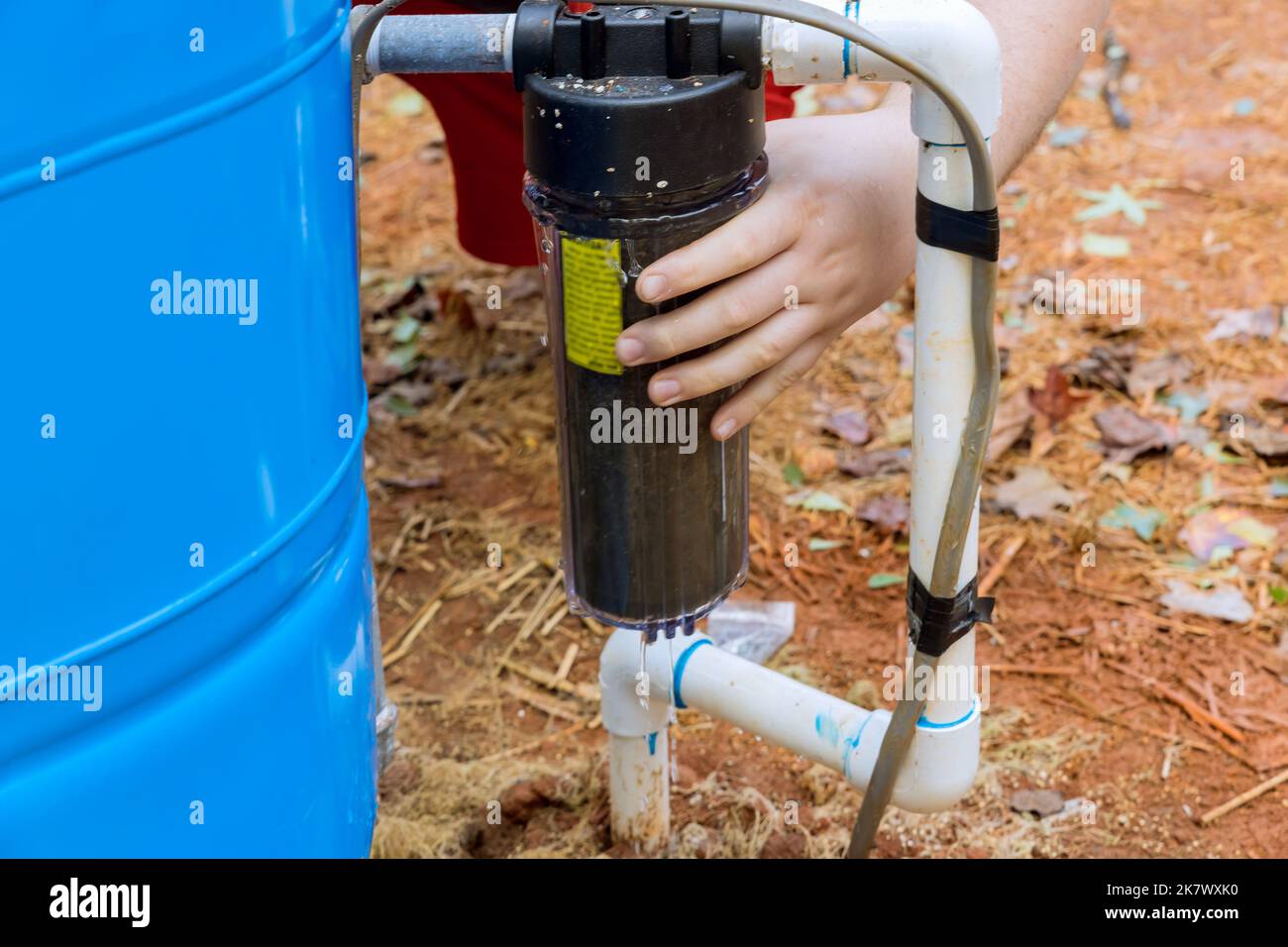 Professional worker perform maintenance on equipment including