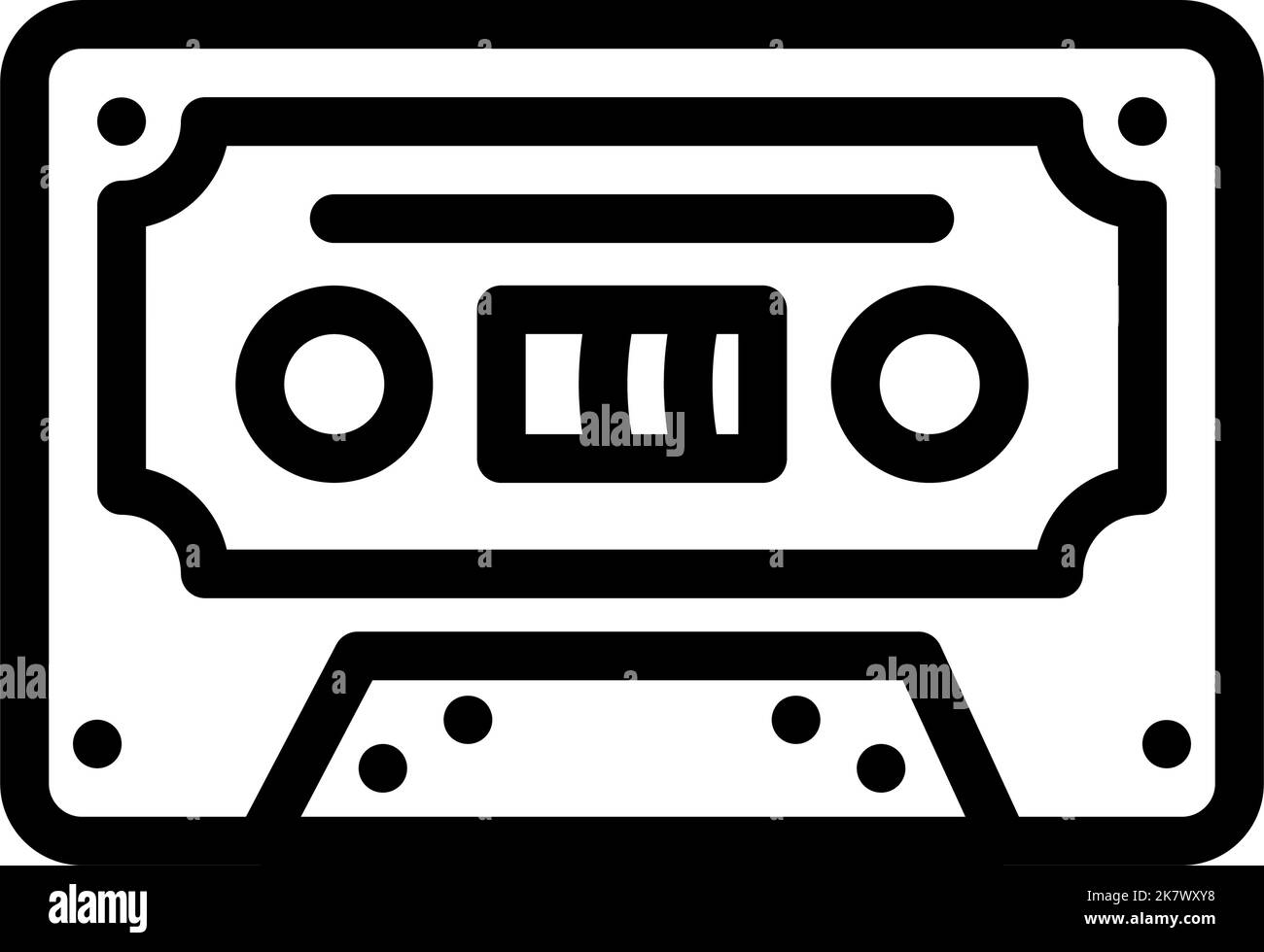 cassette audio retro gadget line icon vector illustration Stock Vector ...