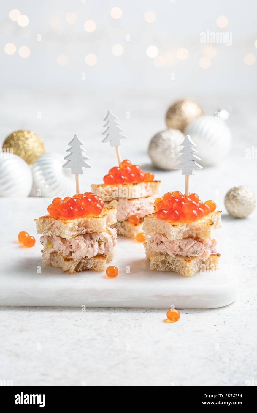 White Fish Terrine with Salmon Roe and Dill Recipe
