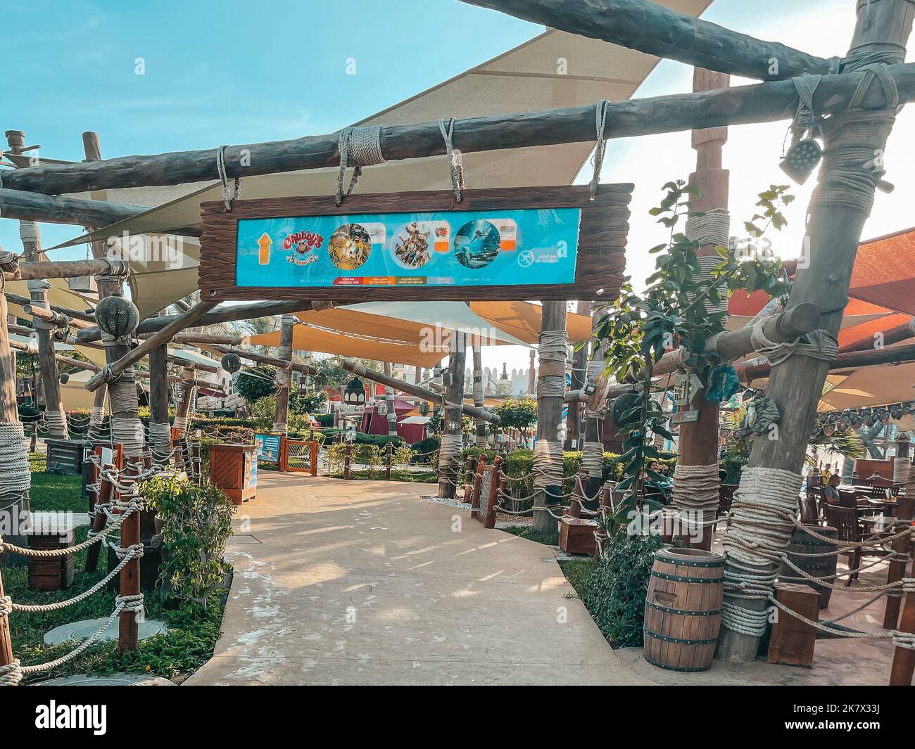 Yas Waterworld theme park at the Yas Island in Abu Dhabi Yas