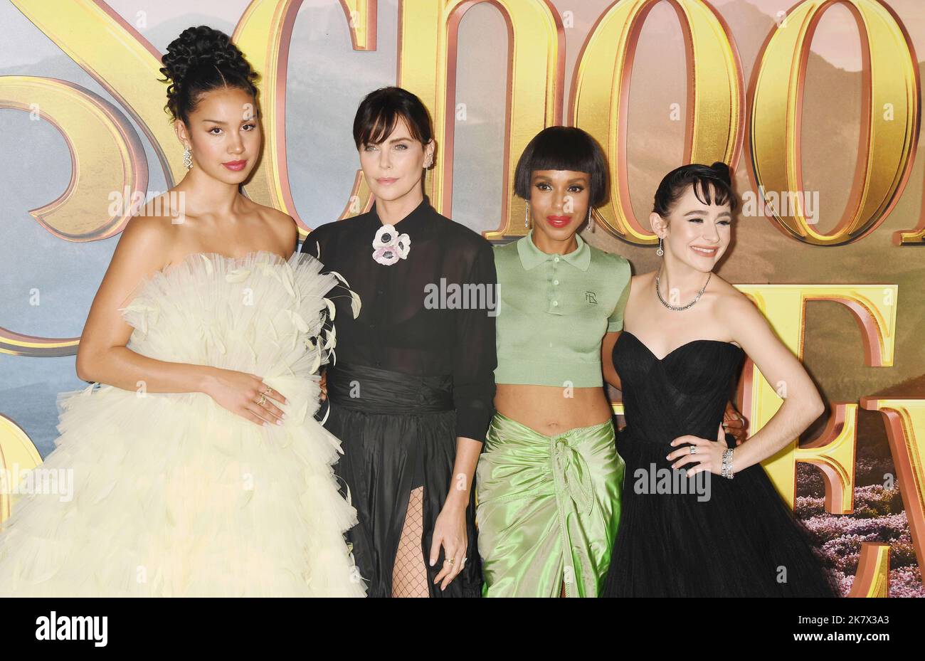 Los Angeles, Ca. 18th Oct, 2022. (L-R) Sofia Wylie, Charlize Theron