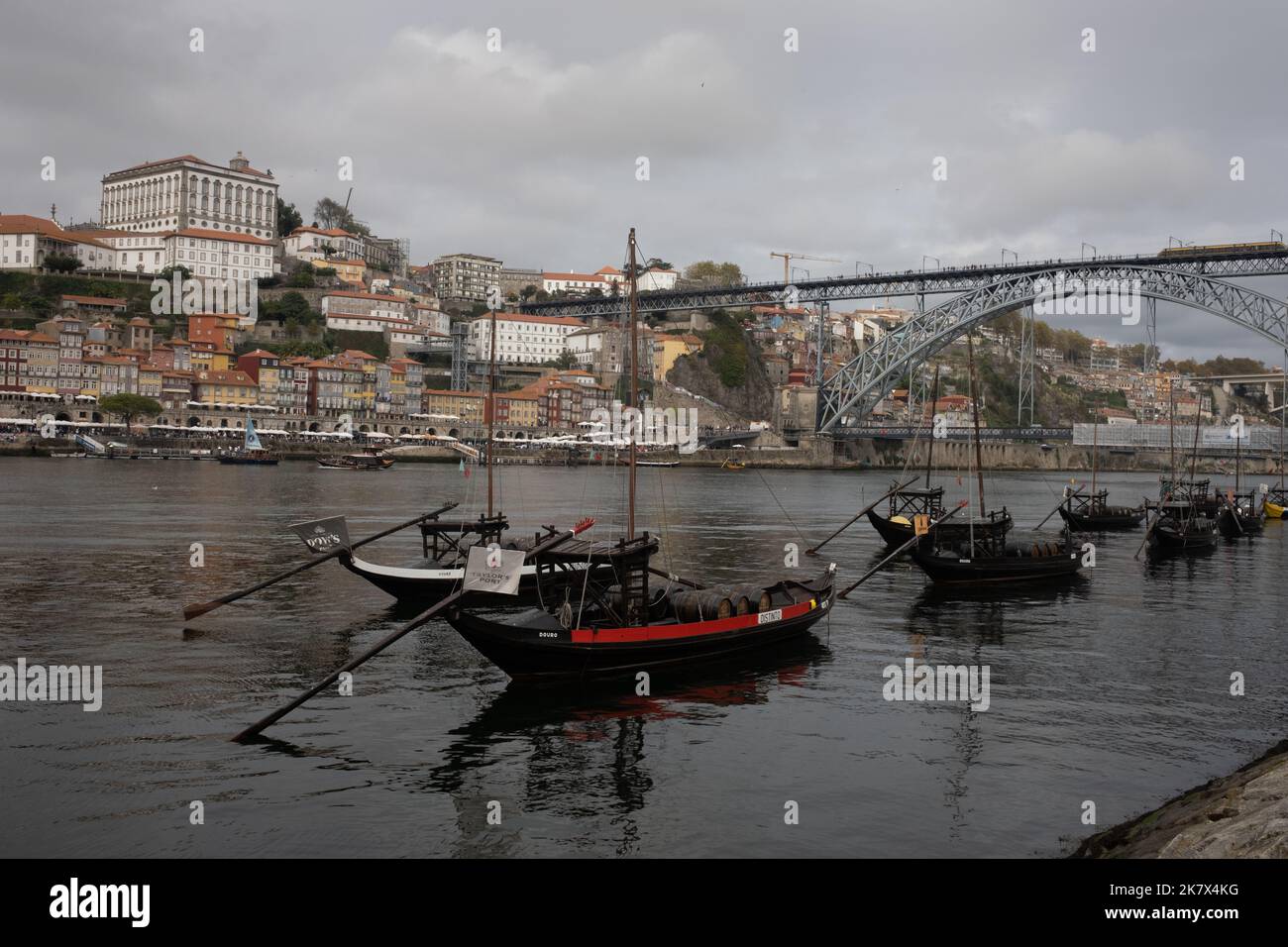 River Douro and Ponte Luis I bridge in Porto, Portugal, 15 October, 2022. Stock Photo