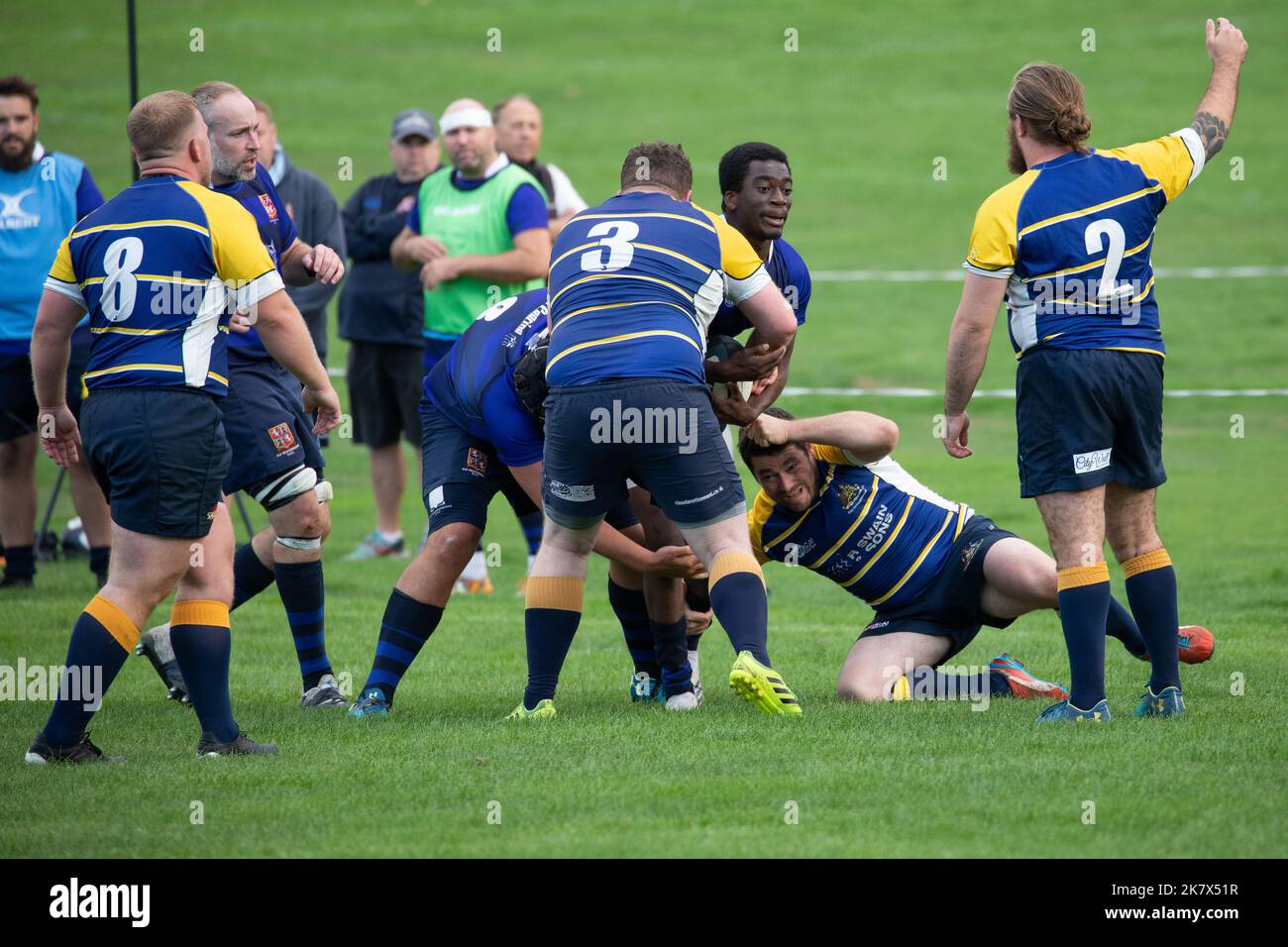 rugby game, rugby ball, team sport Stock Photo