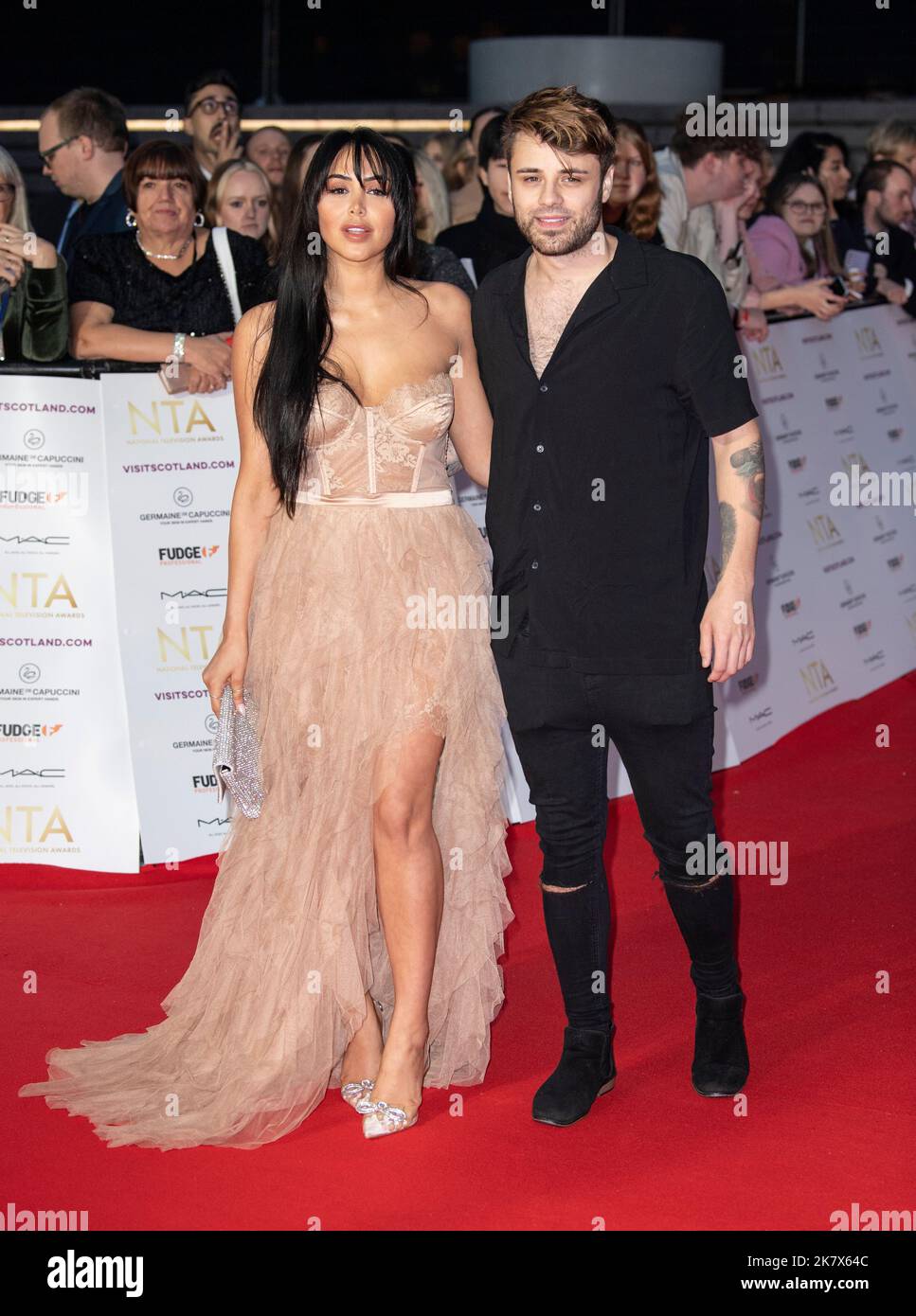 London, UK. Marnie Simpson and Casey Johnson at the National Television ...