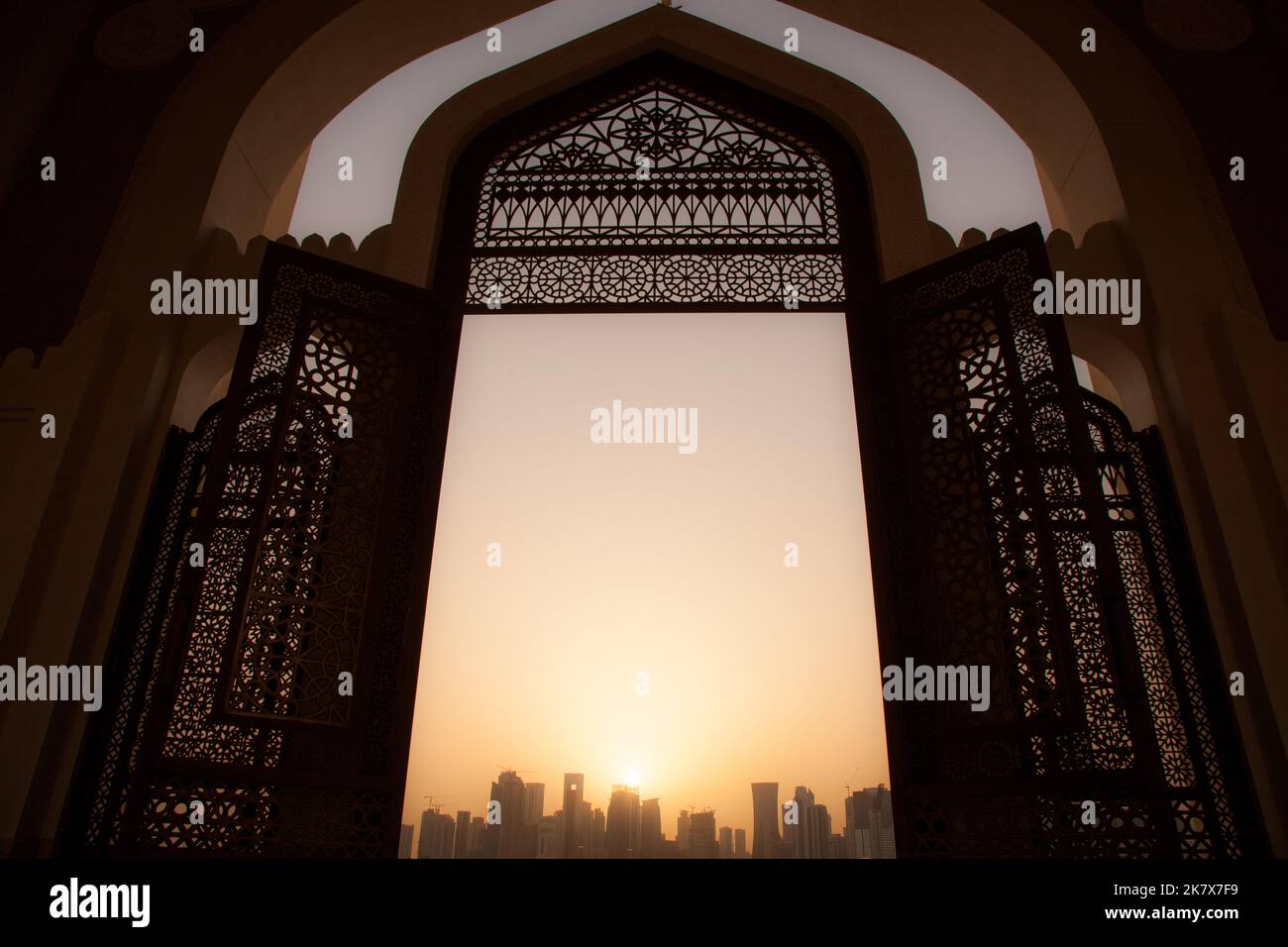 Doha,Qatar April 24,2022 Imam Muhammad ibn Abd alWahhab Mosque is