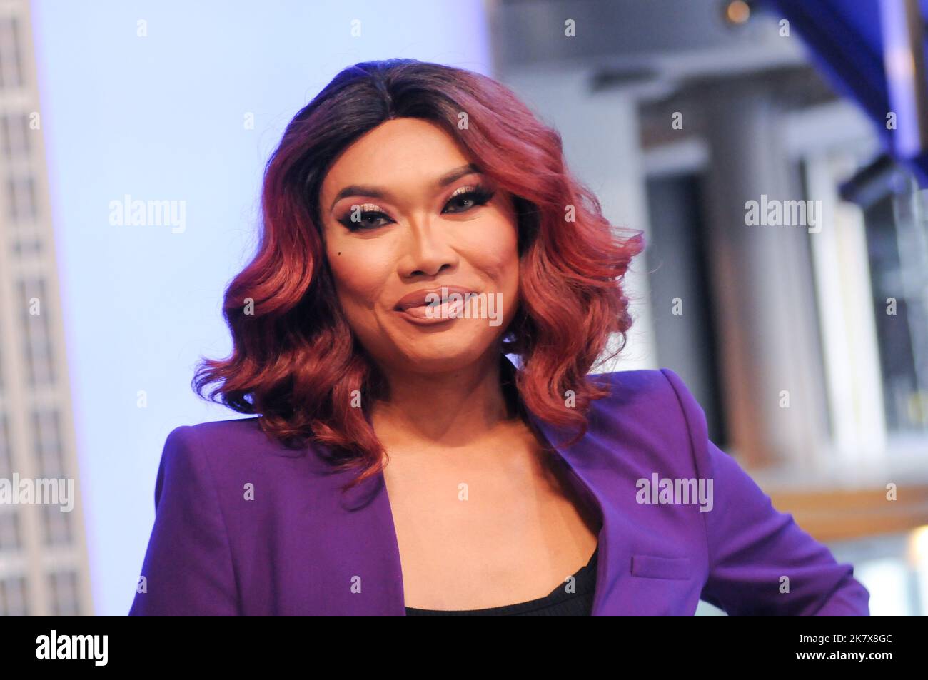 Drag Star Jujubee visits the Empire State Building to kick off GLAAD