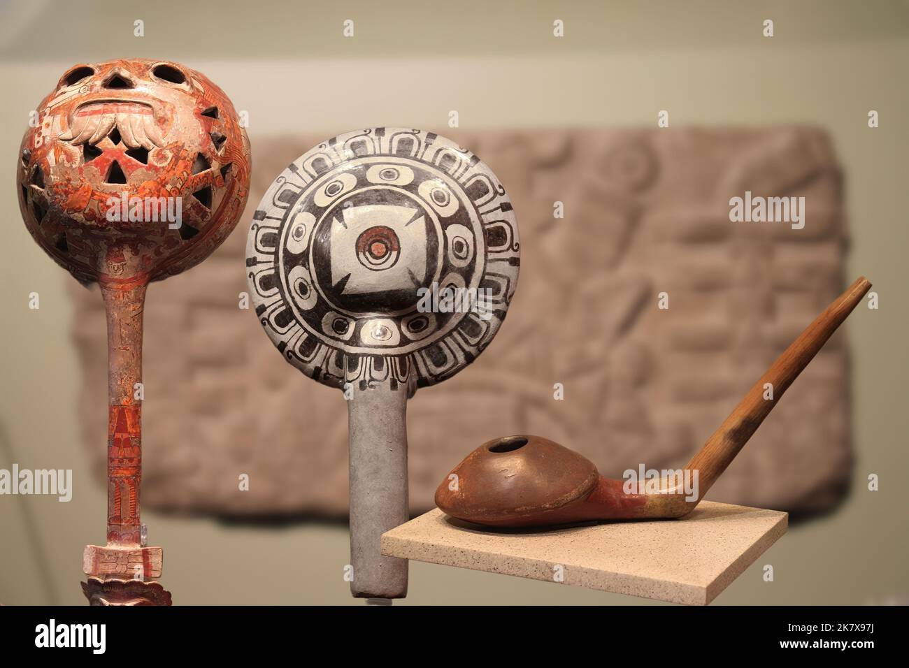 Incensor Aztec Art - Incensors used during Aztec ceremonials Stock Photo - Alamy
