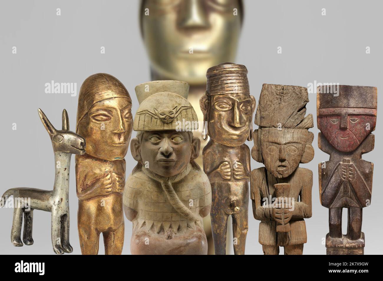 Some Inca Votive Statuettes that were offered to gods during ceremonies