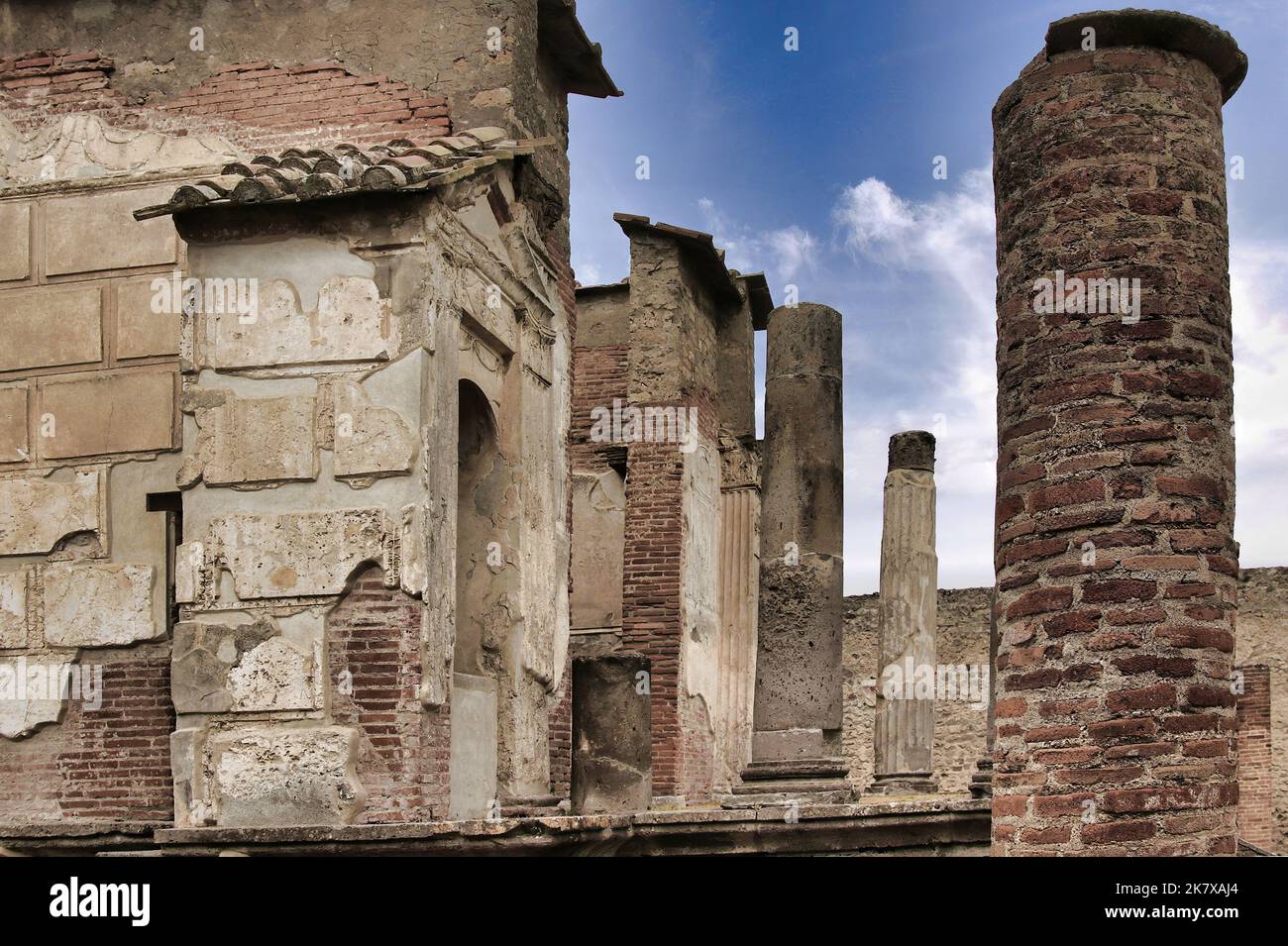 The Temple of Isis in the ancient city of Pompeii Stock Photo