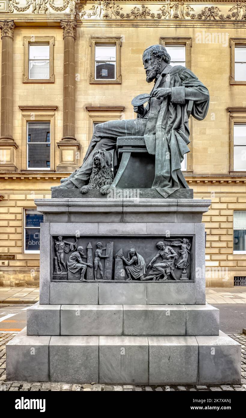 James Clerk Maxwell statue, George Street, Edinburgh EH2 2PQ Stock Photo