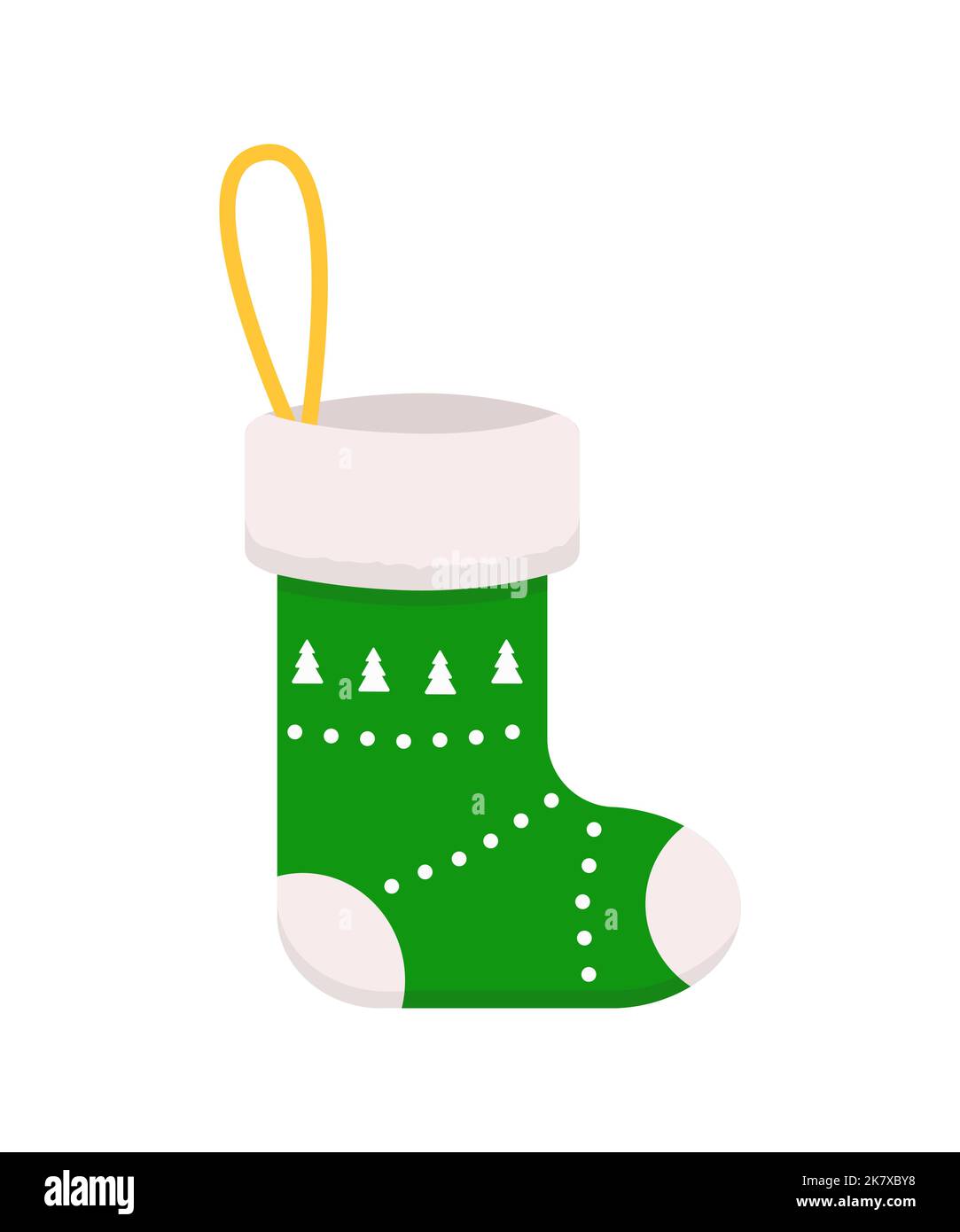 Christmas stocking isolated on white background Stock Vector Image