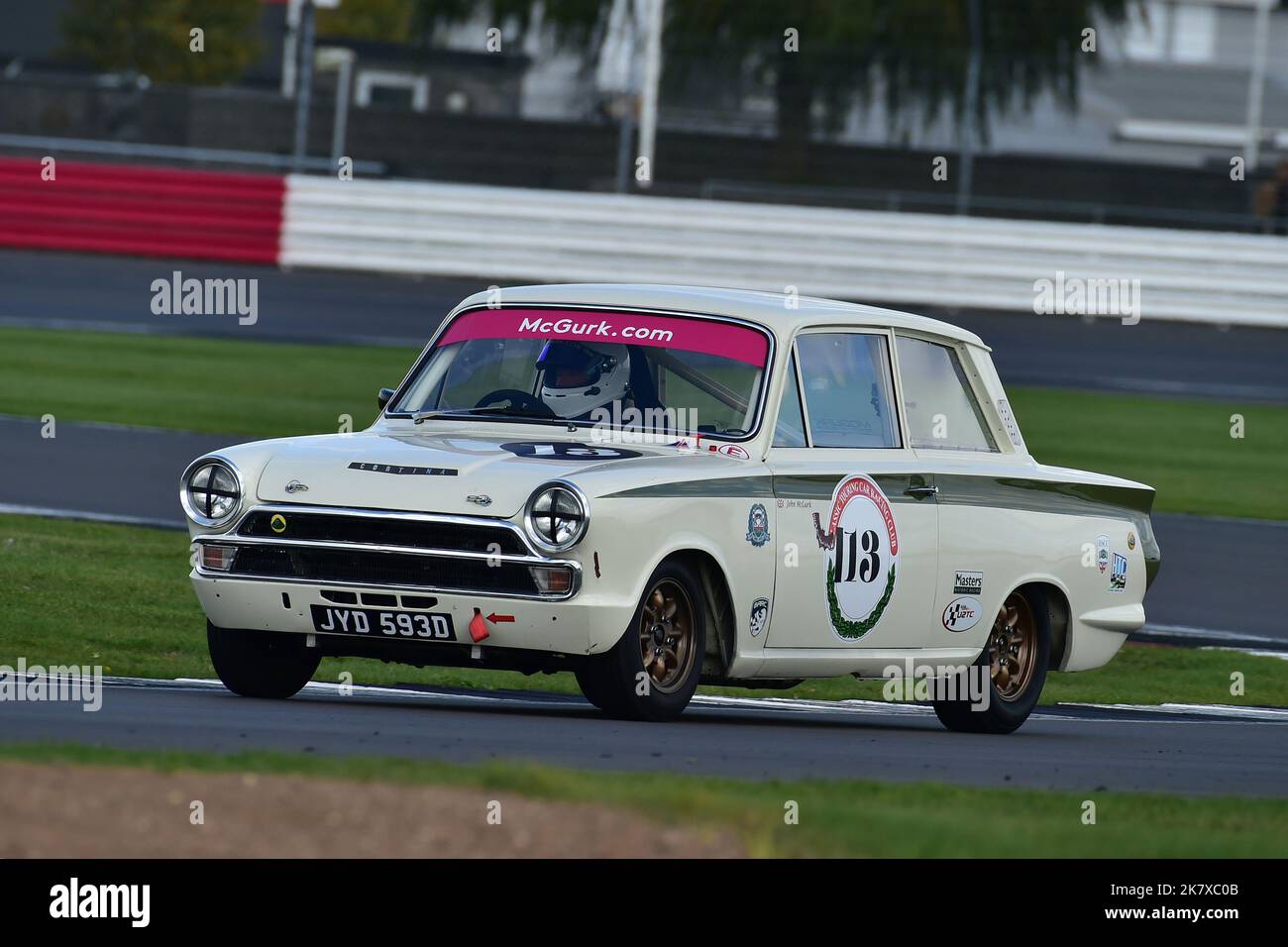John McGurk, Ford Lotus Cortina, Mintex Classic K, a series of one hour races for pre-1966 GT and Touring cars compliant to the FIA Appendix K regulat Stock Photo