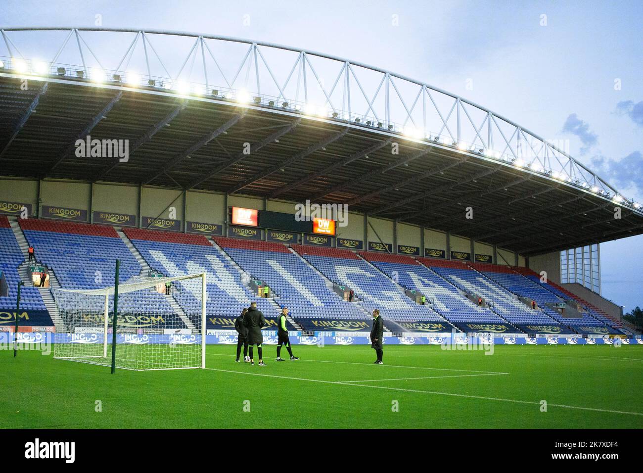 general view during the Sky Bet Championship match Wigan Athletic vs Middlesbrough at DW Stadium, Wigan, United Kingdom, 19th October 2022  (Photo by Phil Bryan/News Images) Stock Photo