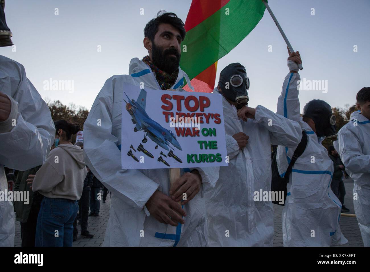 Protesters Gathered At The Brandenburg Gate In Berlin On October 19 ...