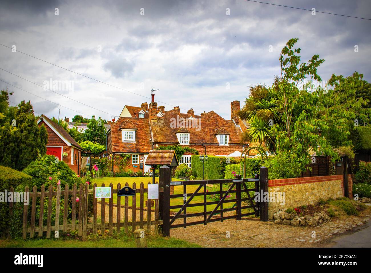 Nice oldworld houses with structural wooden beams on the exterior