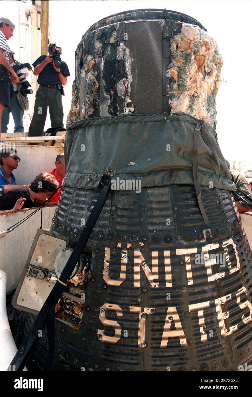 Liberty Bell 7 capsule during recovery in 1999 Stock Photo