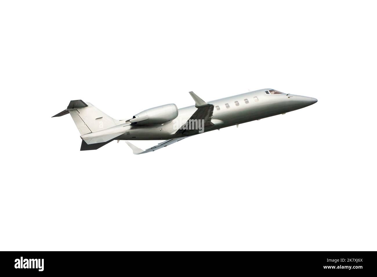 Private jet flies isolated on white background Stock Photo Alamy
