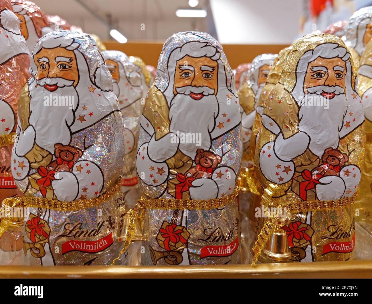 Lindt milk chocolate father christmas hi-res stock photography and