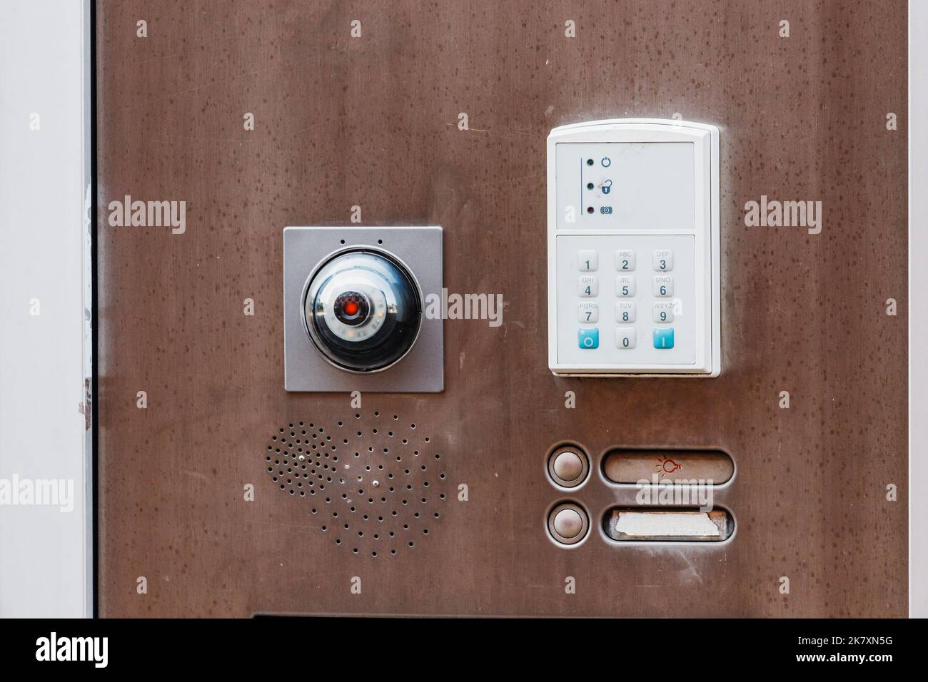 and video surveillance system at the entrance to private