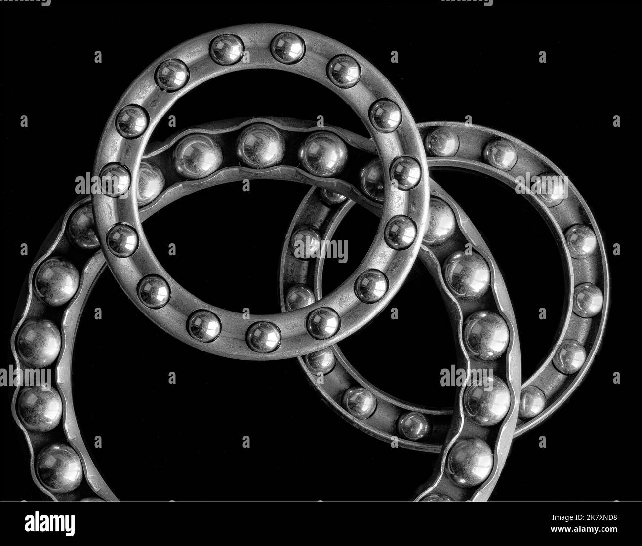 Ball bearings with black background Stock Photo