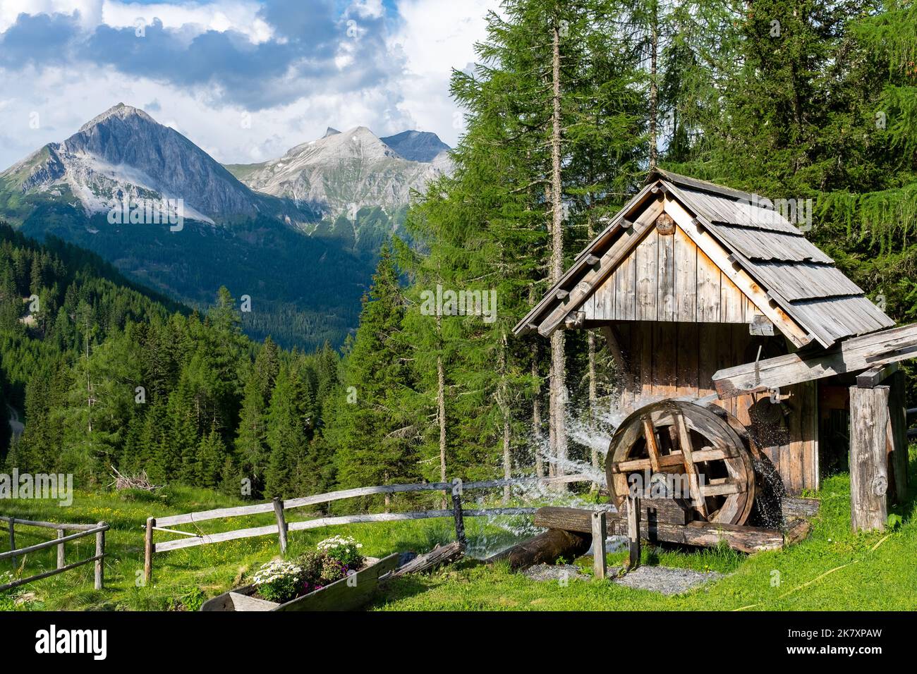 Alm, Riedingtal nature Park, Niedere Tauern, Lungau, Salzburg, Austria Stock Photo