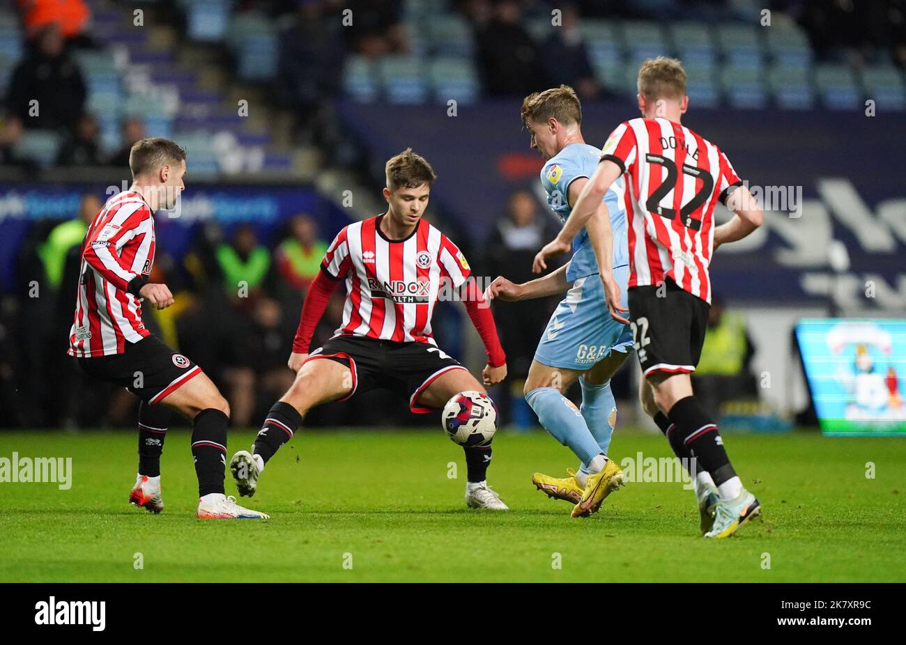 Coventry City's Ben Sheaf (second Right) And Sheffield United's James 