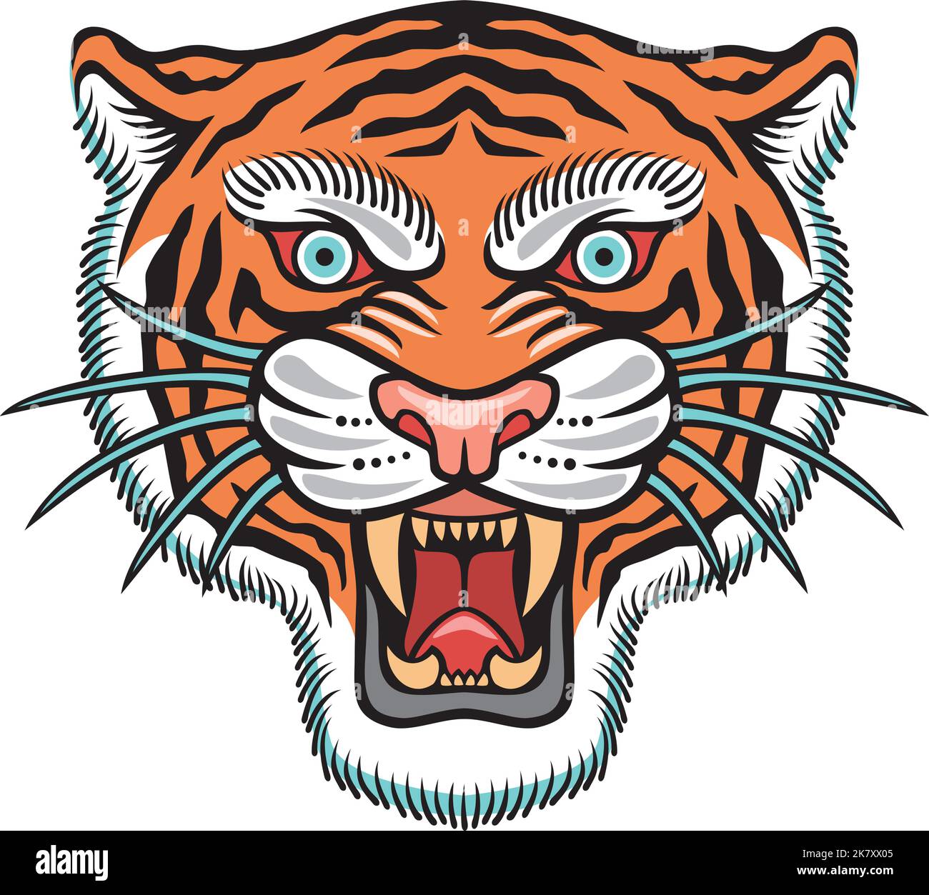Tiger face tattoo hi-res stock photography and images - Alamy
