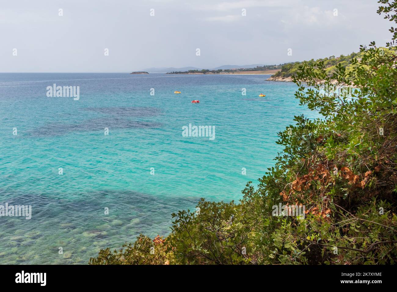 Akti Koviou beach on Sithonia peninsula, Chalkidiki, Greece. Summer ...