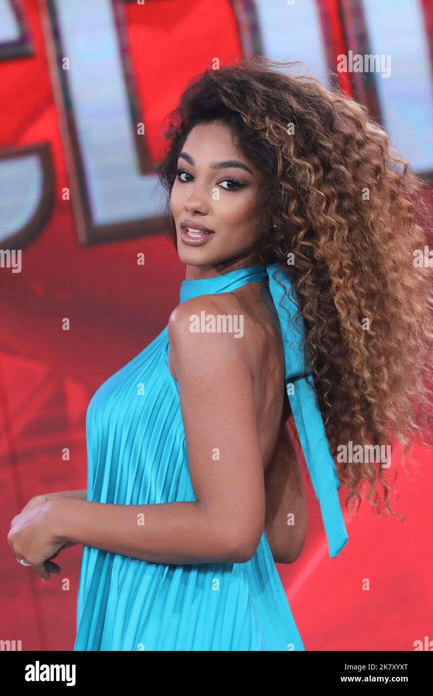 Rome, Italy. 18th Oct, 2022. Rome, Rai studios ex Dear, TV show 'L'Eredita ''. Pictured: Samira Lui Credit: Independent Photo Agency/Alamy Live News Stock Photo