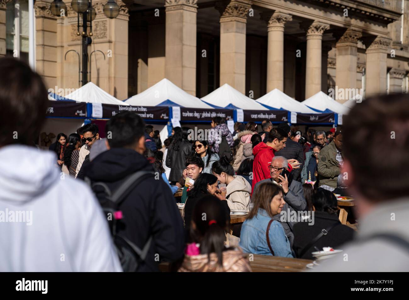 Birmingham, UK. 15th Oct, 2022. Revellers turn out to celebrate ‘Birmingham Diwali on the Square’ event held outside the Council House, Victoria Square. Credit: NexusPix/Alamy 15/10/2022 Stock Photo