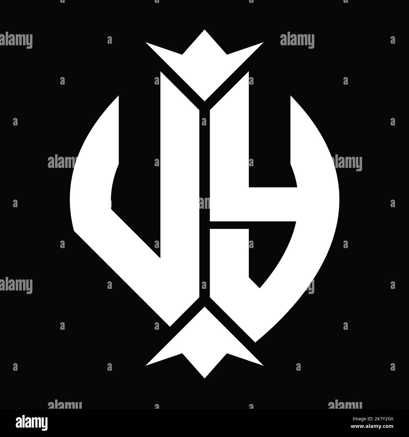 VY Logo monogram shield leaf crown element design template Stock Photo