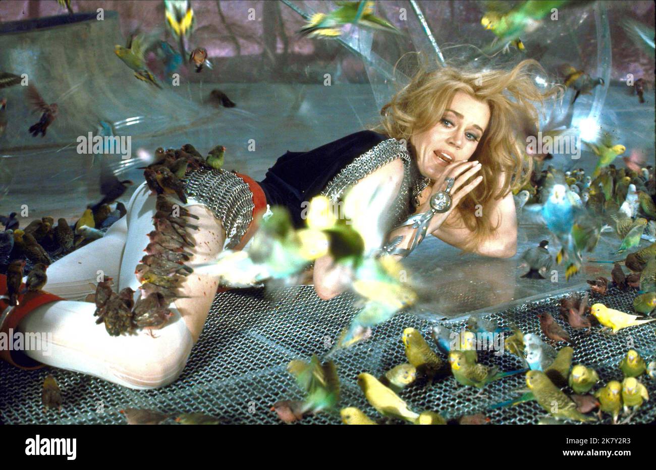 Jane Fonda Film: Barbarella (FR/IT 1968) Characters: Barbarella  Director: Roger Vadim 10 October 1968   **WARNING** This Photograph is for editorial use only and is the copyright of PARAMOUNT and/or the Photographer assigned by the Film or Production Company and can only be reproduced by publications in conjunction with the promotion of the above Film. A Mandatory Credit To PARAMOUNT is required. The Photographer should also be credited when known. No commercial use can be granted without written authority from the Film Company. Stock Photo
