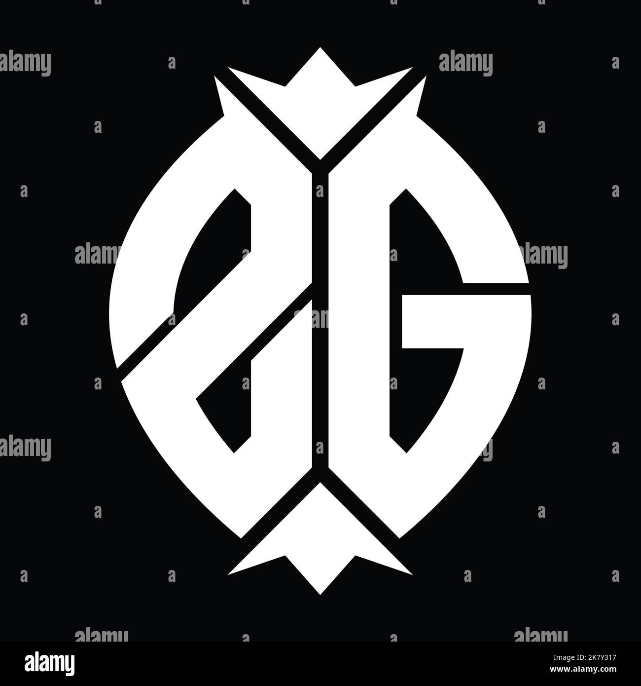 Zg Zg logo design hi-res stock photography and images - Alamy