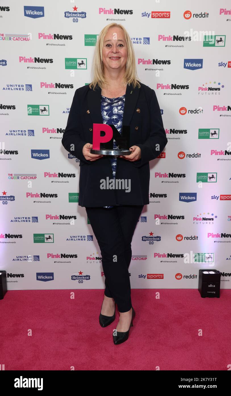 Karen Mcshane With Her Pinknews Community Group Of The Year Award During The Pinknews Awards At 