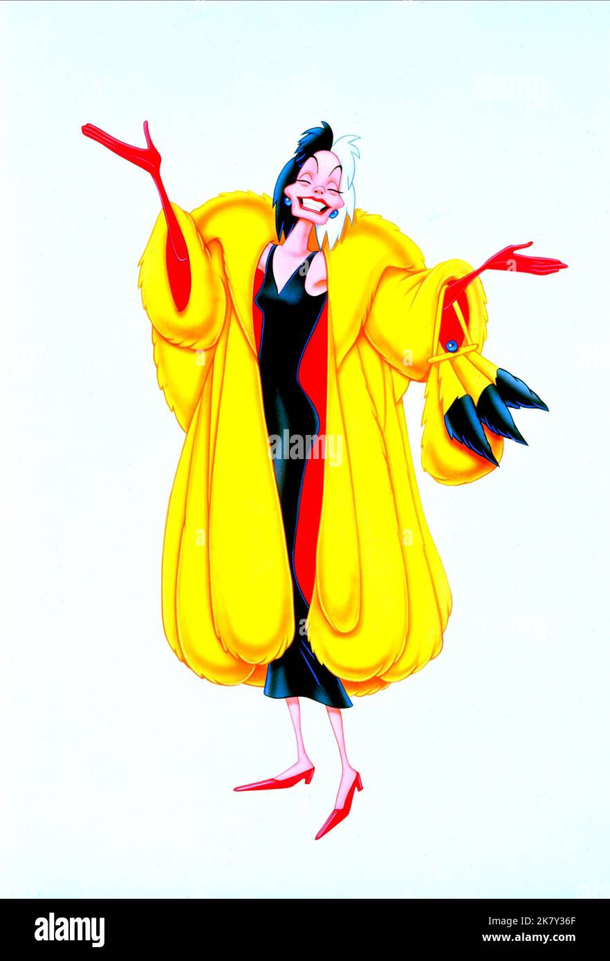 Cruella De Vil Film: One Hundred And One Dalmatians; 101 Dalmatians (USA 1961)   Regie: Clyde Geronimi, Hamilton Luske, Wolfgang Reitherman, Director: Geronimi, Luske, Reitherman 25 January 1961   **WARNING** This Photograph is for editorial use only and is the copyright of WALT DISNEY and/or the Photographer assigned by the Film or Production Company and can only be reproduced by publications in conjunction with the promotion of the above Film. A Mandatory Credit To WALT DISNEY is required. The Photographer should also be credited when known. No commercial use can be granted without written a Stock Photo
