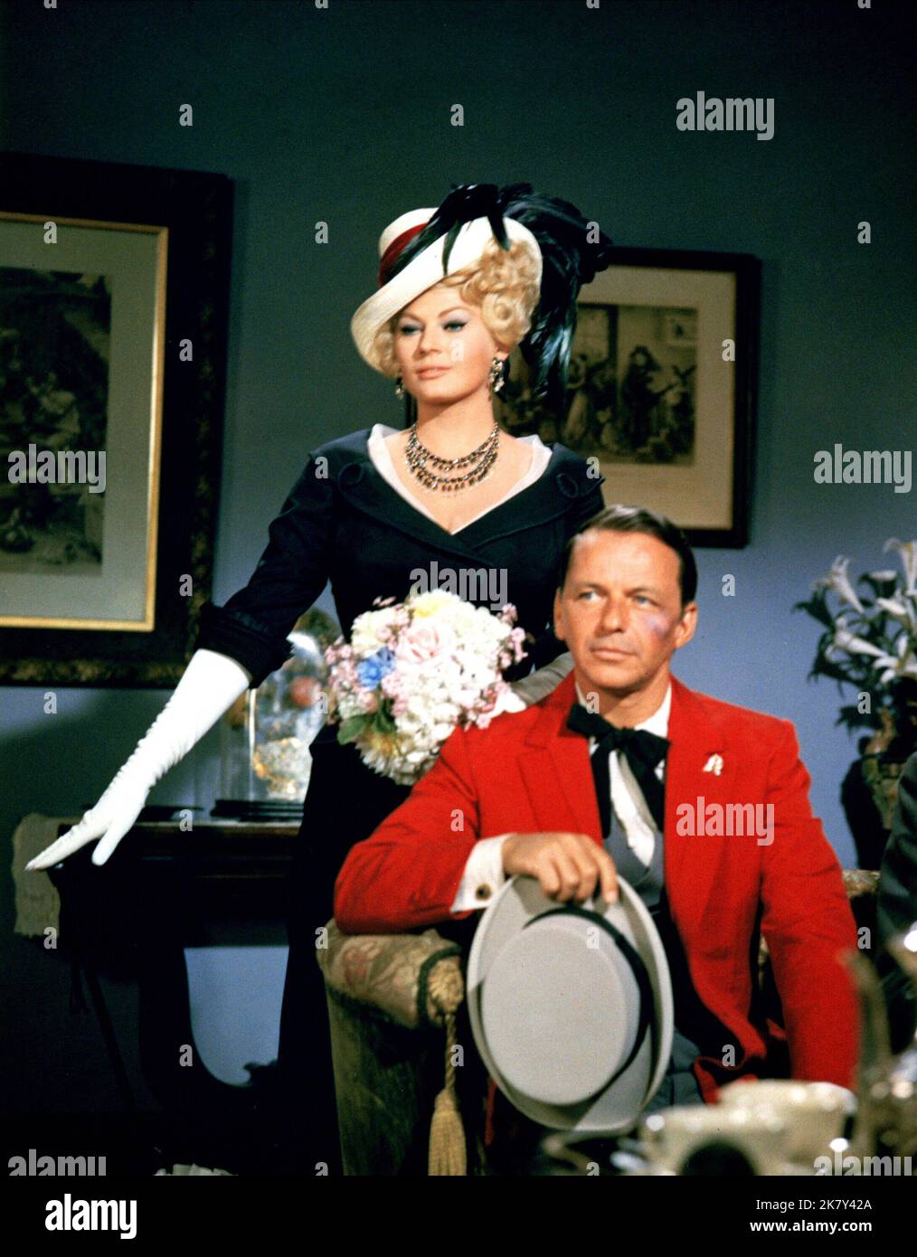 Anita Ekberg & Frank Sinatra Film: 4 For Texas; Four For Texas (1963)  Characters: Elya Carlson, Zack Thomas Director: Robert Aldrich 18 December  1963 **WARNING** This Photograph is for editorial use only
