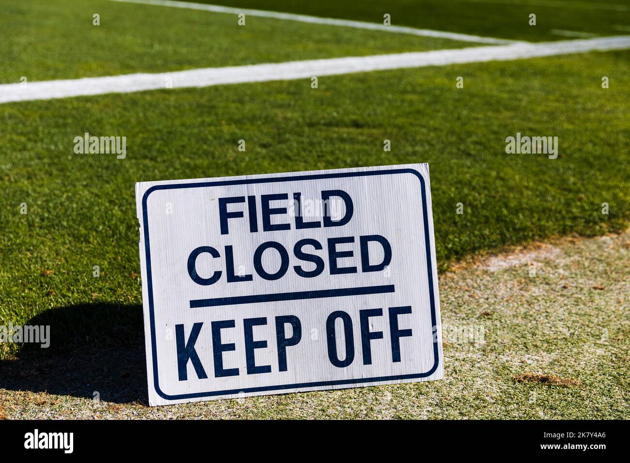 Keep Off grass sign Stock Photo