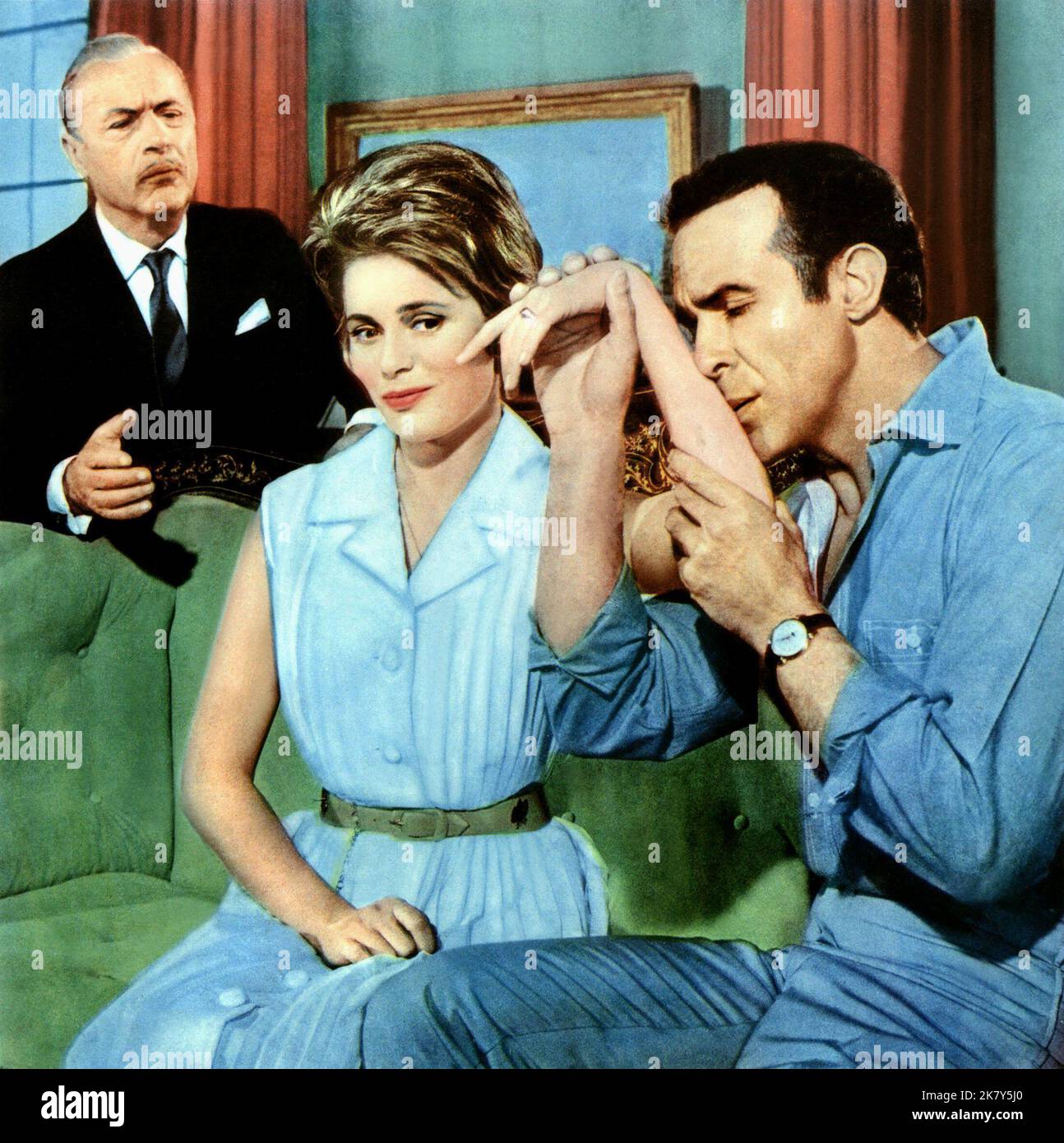 Charles Boyer, Ulla Jacobsson, Ricardo Montalban Film: Love Is A Ball; All This And Money Too (1964) Characters: M. Etienne Pimm,Janine,Duke Gaspard Ducluzeau  Director: David Swift 24 April 1963   **WARNING** This Photograph is for editorial use only and is the copyright of UNITED ARTISTS and/or the Photographer assigned by the Film or Production Company and can only be reproduced by publications in conjunction with the promotion of the above Film. A Mandatory Credit To UNITED ARTISTS is required. The Photographer should also be credited when known. No commercial use can be granted without wr Stock Photo