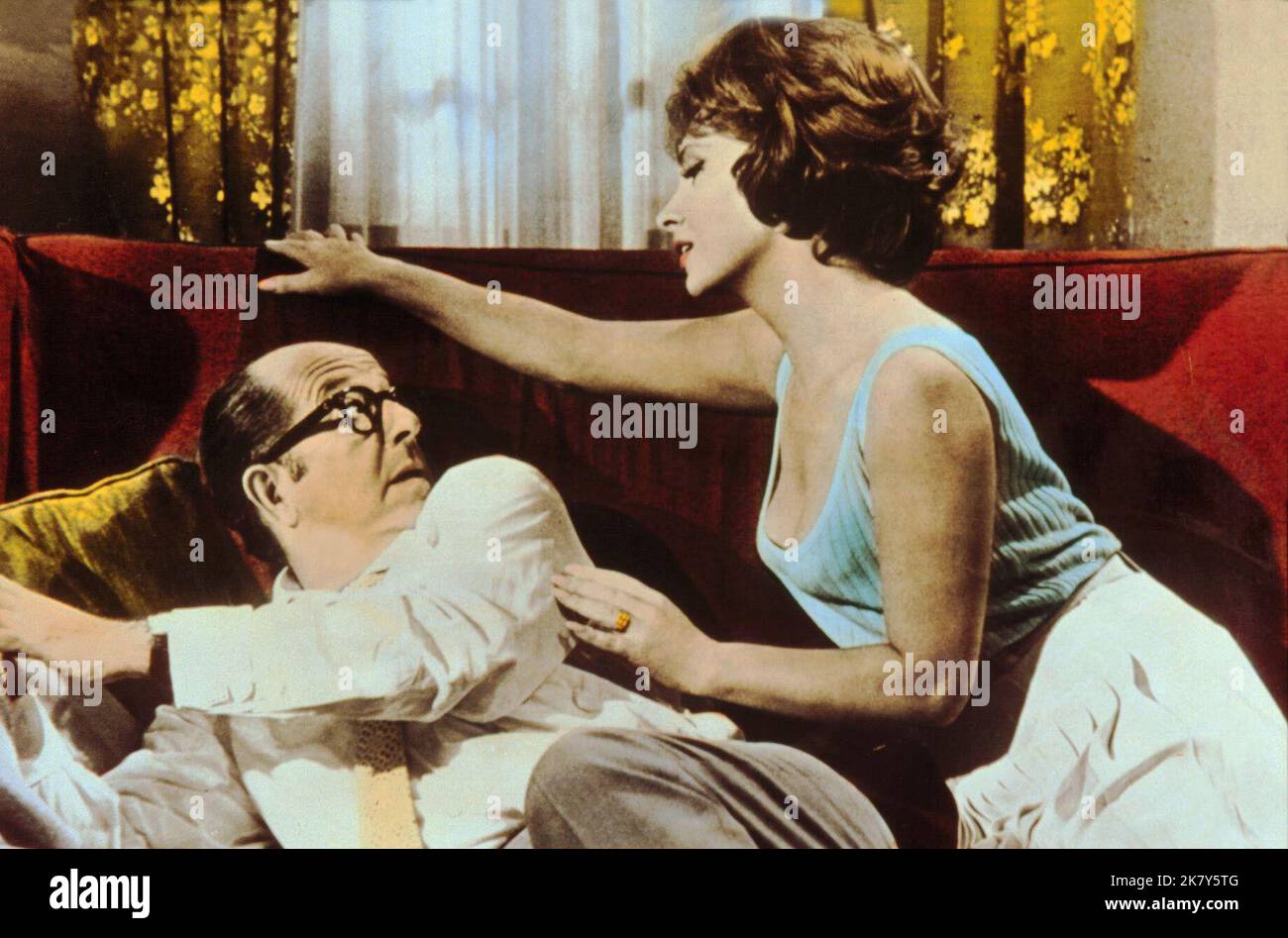 Phil Silvers & Gina Lollobrigida Film: Buona Sera, Mrs. Campbell (1966) Characters: Phil Newman & Carla Campbell  Director: Melvin Frank 01 December 1968   **WARNING** This Photograph is for editorial use only and is the copyright of CONNAUGHT and/or the Photographer assigned by the Film or Production Company and can only be reproduced by publications in conjunction with the promotion of the above Film. A Mandatory Credit To CONNAUGHT is required. The Photographer should also be credited when known. No commercial use can be granted without written authority from the Film Company. Stock Photo
