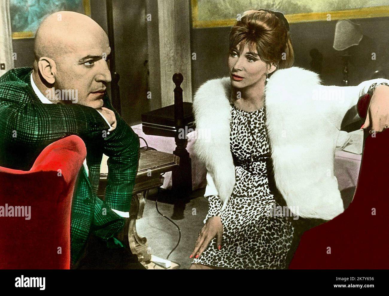 Telly Savalas & Lee Grant Film: Buona Sera, Mrs. Campbell (1963) Characters: Walter Braddock & Fritzie Braddock  Director: Melvin Frank 01 December 1968   **WARNING** This Photograph is for editorial use only and is the copyright of CONNAUGHT and/or the Photographer assigned by the Film or Production Company and can only be reproduced by publications in conjunction with the promotion of the above Film. A Mandatory Credit To CONNAUGHT is required. The Photographer should also be credited when known. No commercial use can be granted without written authority from the Film Company. Stock Photo