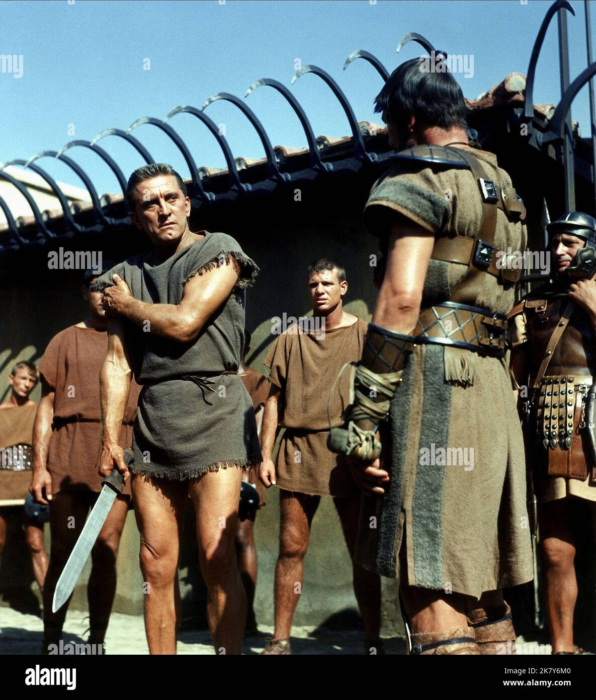 Kirk Douglas Film: Spartacus (USA 1960) Characters: Spartacus  / Literaturverfilmung (Based On The Book By Howard Fast) Director: Stanley Kubrick 06 October 1960   **WARNING** This Photograph is for editorial use only and is the copyright of BRYNA PRODUCTIONS and/or the Photographer assigned by the Film or Production Company and can only be reproduced by publications in conjunction with the promotion of the above Film. A Mandatory Credit To BRYNA PRODUCTIONS is required. The Photographer should also be credited when known. No commercial use can be granted without written authority from the Fil Stock Photo