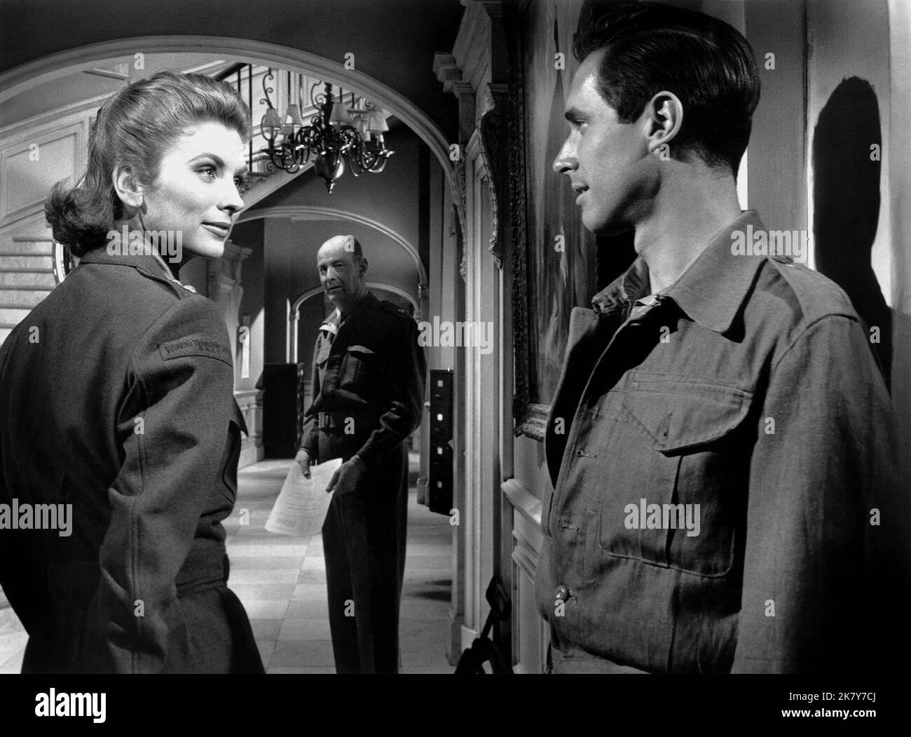 Suzy Parker, Harry Andrews & Bradford Dillman Film: A Circle Of Deception (1962) Characters: Lucy Bowen,Capt. Rawson & Paul Raine  Director: Jack Lee 01 November 1960   **WARNING** This Photograph is for editorial use only and is the copyright of 20 CENTURY FOX and/or the Photographer assigned by the Film or Production Company and can only be reproduced by publications in conjunction with the promotion of the above Film. A Mandatory Credit To 20 CENTURY FOX is required. The Photographer should also be credited when known. No commercial use can be granted without written authority from the Film Stock Photo