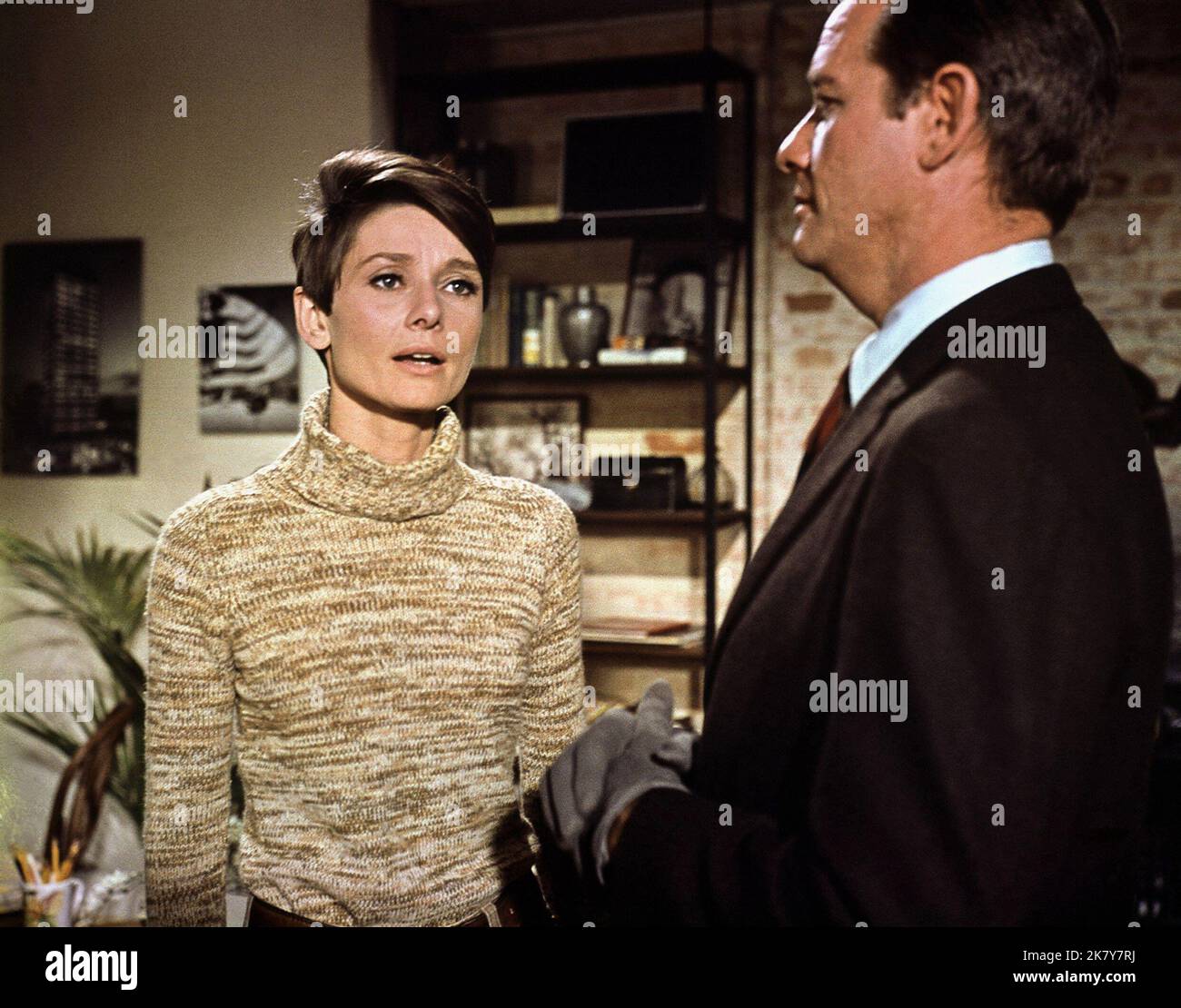 Audrey Hepburn & Richard Crenna Film: Wait Until Dark (USA 1967) Characters: Susy Hendrix & Mike Talman  Director: Terence Young 26 October 1967   **WARNING** This Photograph is for editorial use only and is the copyright of WARNER BROS. and/or the Photographer assigned by the Film or Production Company and can only be reproduced by publications in conjunction with the promotion of the above Film. A Mandatory Credit To WARNER BROS. is required. The Photographer should also be credited when known. No commercial use can be granted without written authority from the Film Company. Stock Photo