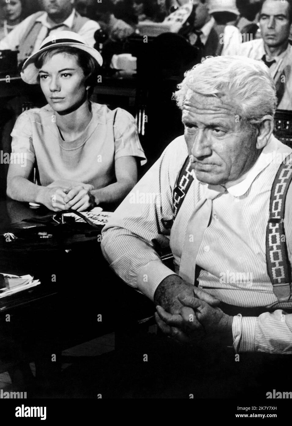 Donna Anderson & Spencer Tracy Film: Inherit The Wind (1960) Characters: Rachel Brown & Henry Drummond  Director: Stanley Kramer 01 June 1960   **WARNING** This Photograph is for editorial use only and is the copyright of MGM and/or the Photographer assigned by the Film or Production Company and can only be reproduced by publications in conjunction with the promotion of the above Film. A Mandatory Credit To MGM is required. The Photographer should also be credited when known. No commercial use can be granted without written authority from the Film Company. Stock Photo