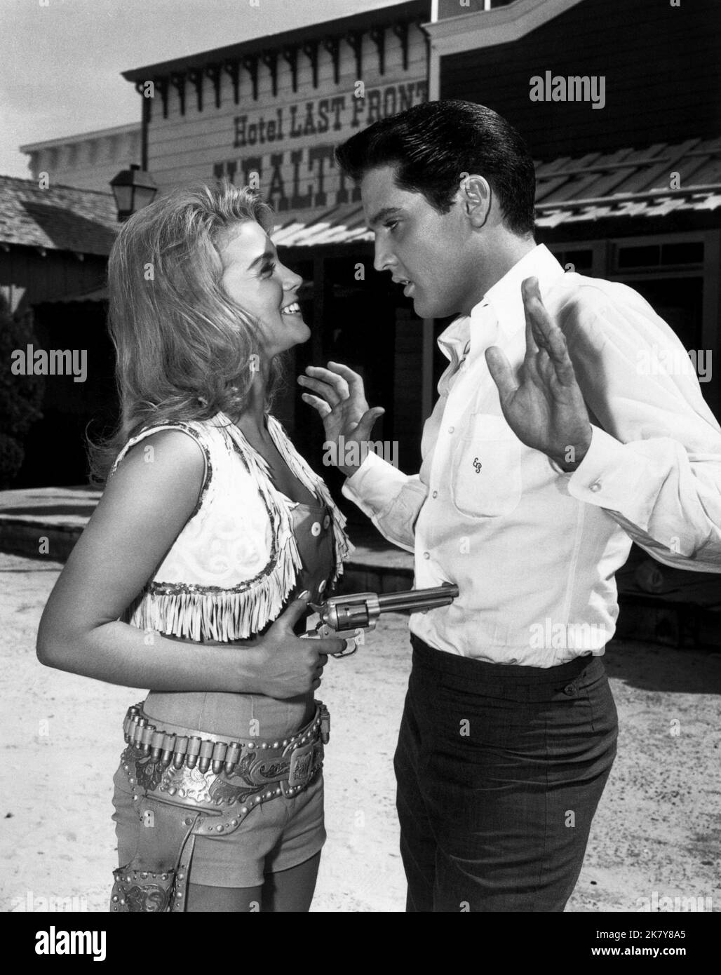 Ann-Margret & Elvis Presley Film: Viva Las Vegas; Love In Las Vegas (USA 1964) Characters: Rusty Martin & Lucky Jackson  Director: George Sidney 13 March 1964   **WARNING** This Photograph is for editorial use only and is the copyright of MGM and/or the Photographer assigned by the Film or Production Company and can only be reproduced by publications in conjunction with the promotion of the above Film. A Mandatory Credit To MGM is required. The Photographer should also be credited when known. No commercial use can be granted without written authority from the Film Company. Stock Photo