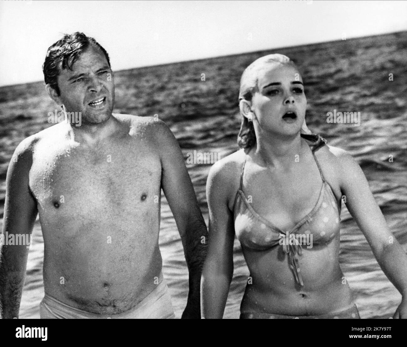 Richard Burton & Sue Lyon Film: The Night Of The Iguana (USA 1964) Characters: REV. DR. T. LAWRENCE SHANNON, CHARLOTTE GOODALL  Director: John Huston 06 August 1964   **WARNING** This Photograph is for editorial use only and is the copyright of MGM and/or the Photographer assigned by the Film or Production Company and can only be reproduced by publications in conjunction with the promotion of the above Film. A Mandatory Credit To MGM is required. The Photographer should also be credited when known. No commercial use can be granted without written authority from the Film Company. Stock Photo