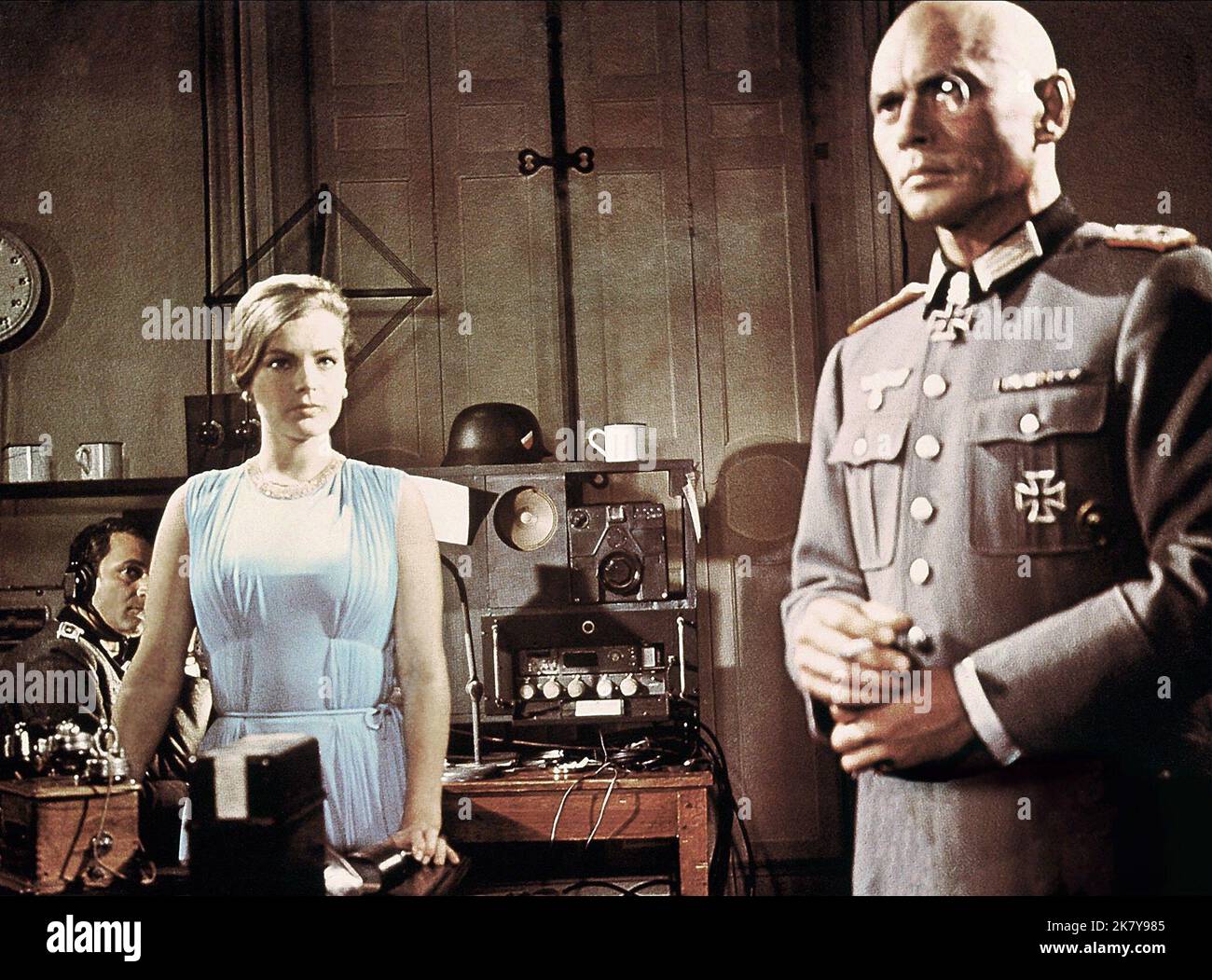 Romy Schneider & Yul Brynner Film: Triple Cross (1966) Characters: THE COUNTESS, BARON VON GRUNEN  Director: Terence Young 09 December 1966   **WARNING** This Photograph is for editorial use only and is the copyright of WARNER BROS and/or the Photographer assigned by the Film or Production Company and can only be reproduced by publications in conjunction with the promotion of the above Film. A Mandatory Credit To WARNER BROS is required. The Photographer should also be credited when known. No commercial use can be granted without written authority from the Film Company. Stock Photo