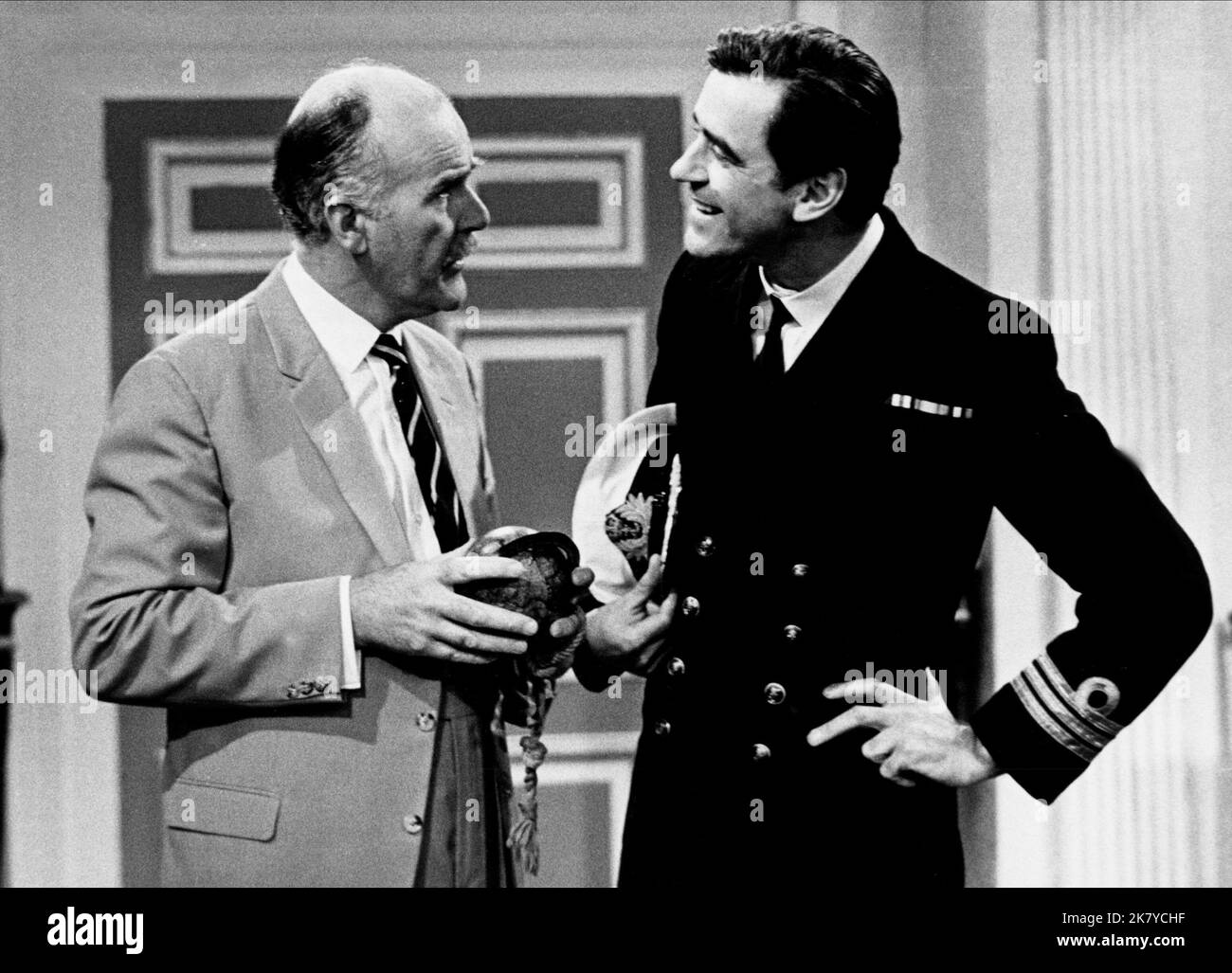 Richard Vernon & George Baker Television: Comedy Playhouse: Stiff Upper Lip (1962)   05 May 1968   **WARNING** This Photograph is for editorial use only and is the copyright of BBC and/or the Photographer assigned by the Film or Production Company and can only be reproduced by publications in conjunction with the promotion of the above Film. A Mandatory Credit To BBC is required. The Photographer should also be credited when known. No commercial use can be granted without written authority from the Film Company. Stock Photo