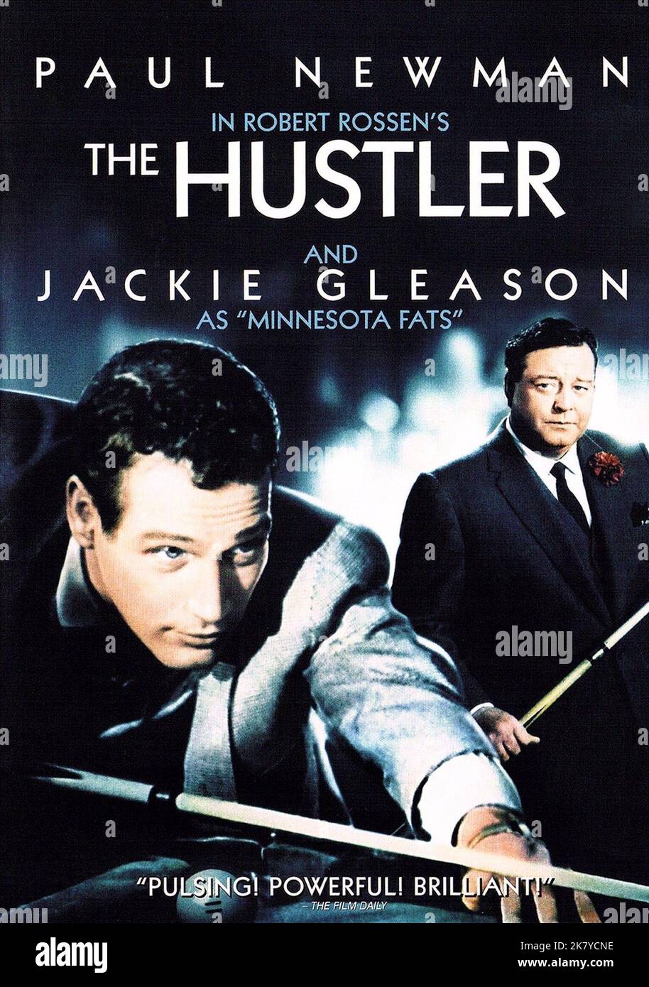 Paul Newman & Jackie Gleason Poster Film: The Hustler (USA 1961) Characters: Eddie Felson, Minnesota Fats  Director: Robert Rossen 25 September 1961   **WARNING** This Photograph is for editorial use only and is the copyright of 20TH CENTURY FOX and/or the Photographer assigned by the Film or Production Company and can only be reproduced by publications in conjunction with the promotion of the above Film. A Mandatory Credit To 20TH CENTURY FOX is required. The Photographer should also be credited when known. No commercial use can be granted without written authority from the Film Company. Stock Photo